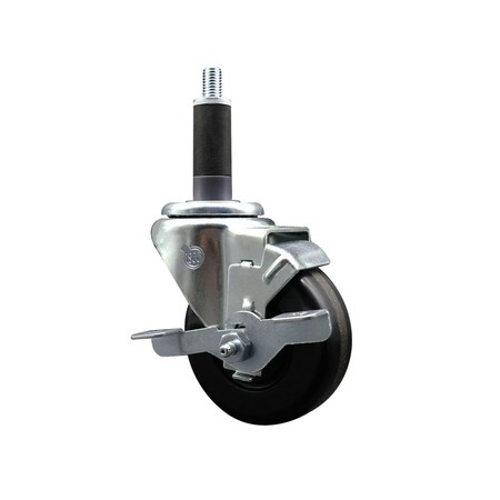 Service Caster 3-1/2'' Phenolic Wheel Swivel 1'' Expanding Stem Caster SCC-EX20S3514-PHR-1